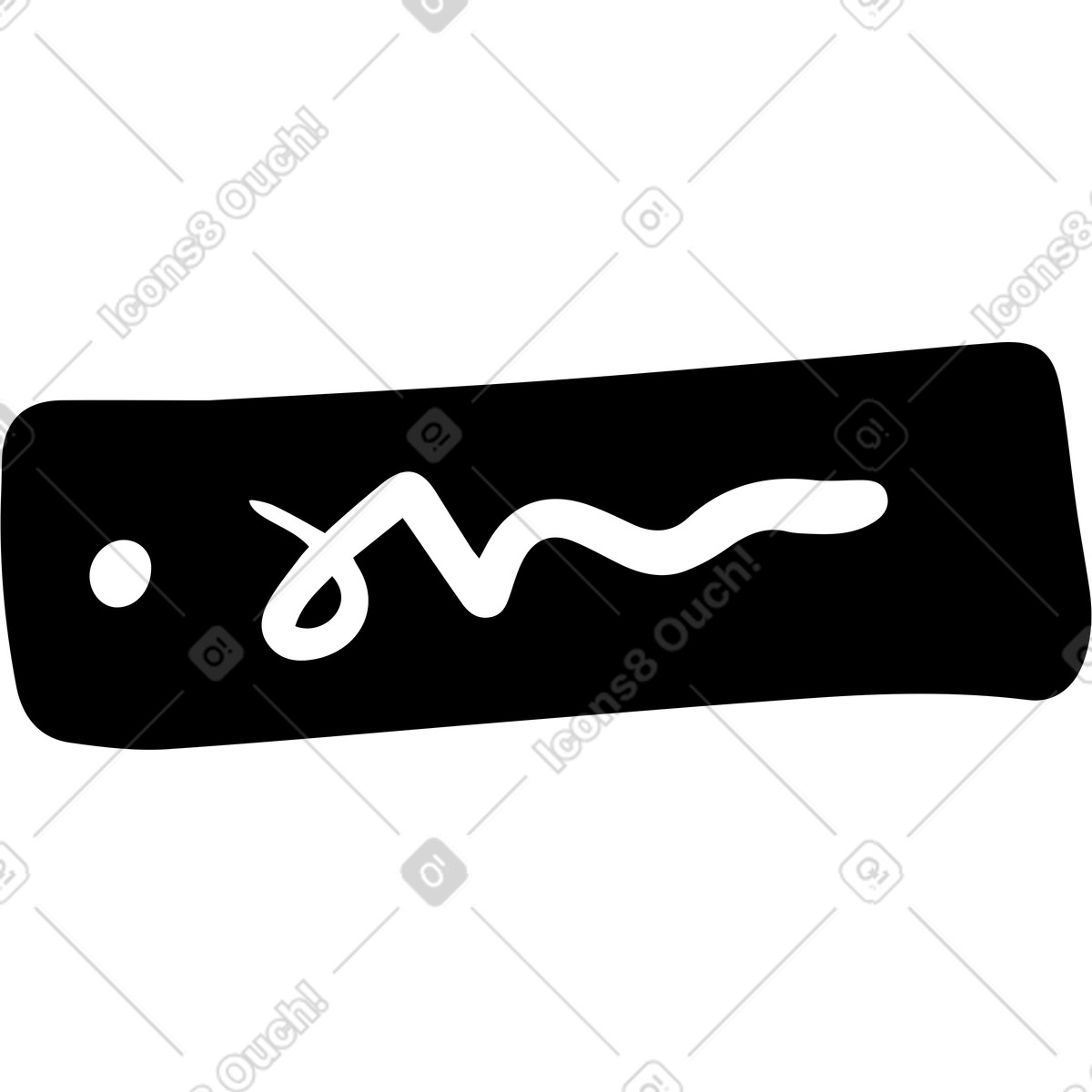 Ilustración Pegatina rectangular en estilo Journal a descargar en PNG y SVG