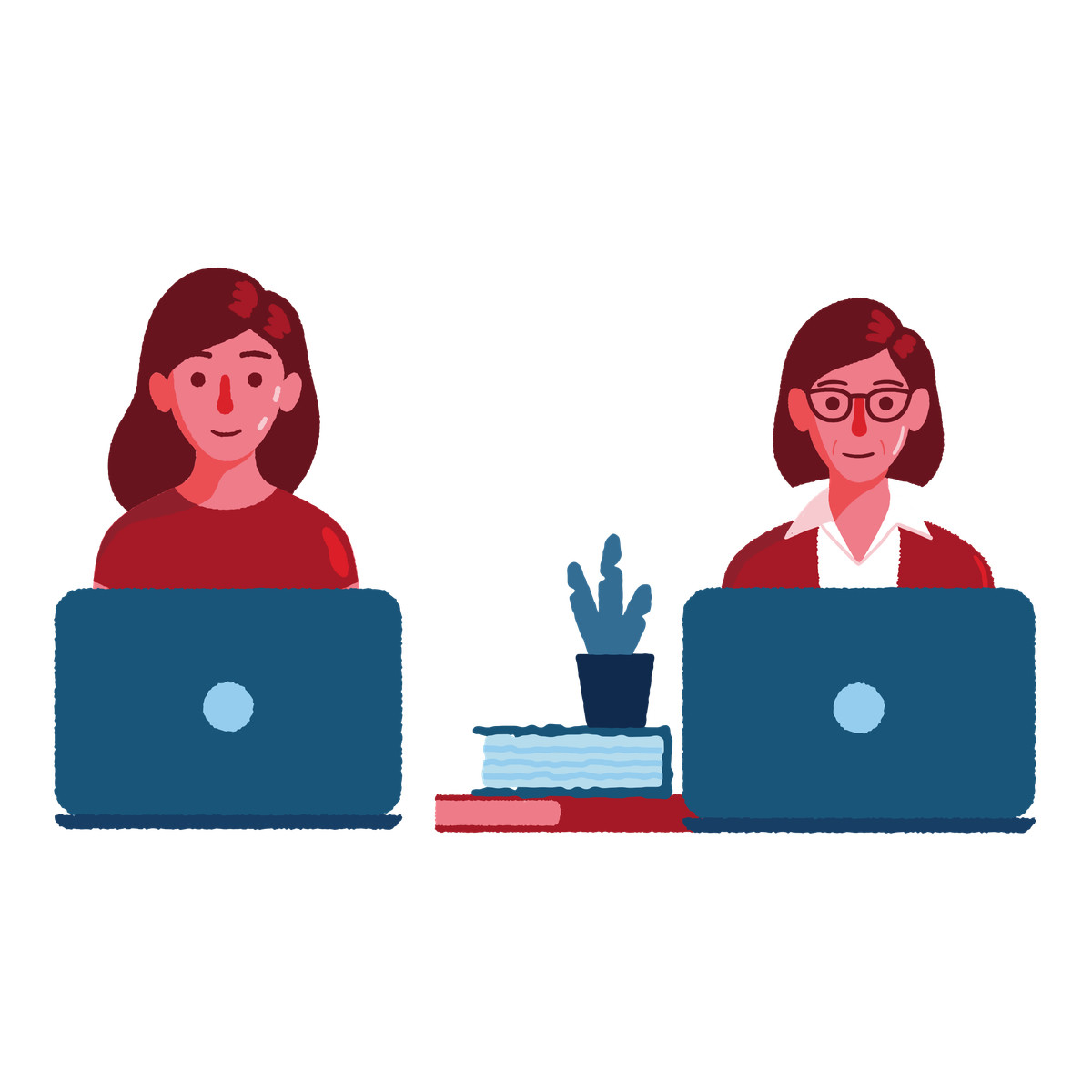 Open space workplace illustration in PNG, SVG