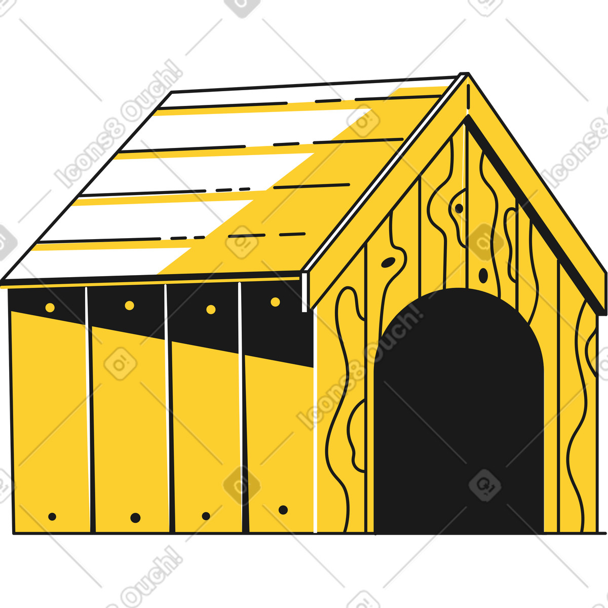 Ilustración Casa de perro en estilo Taxi a descargar en PNG y SVG