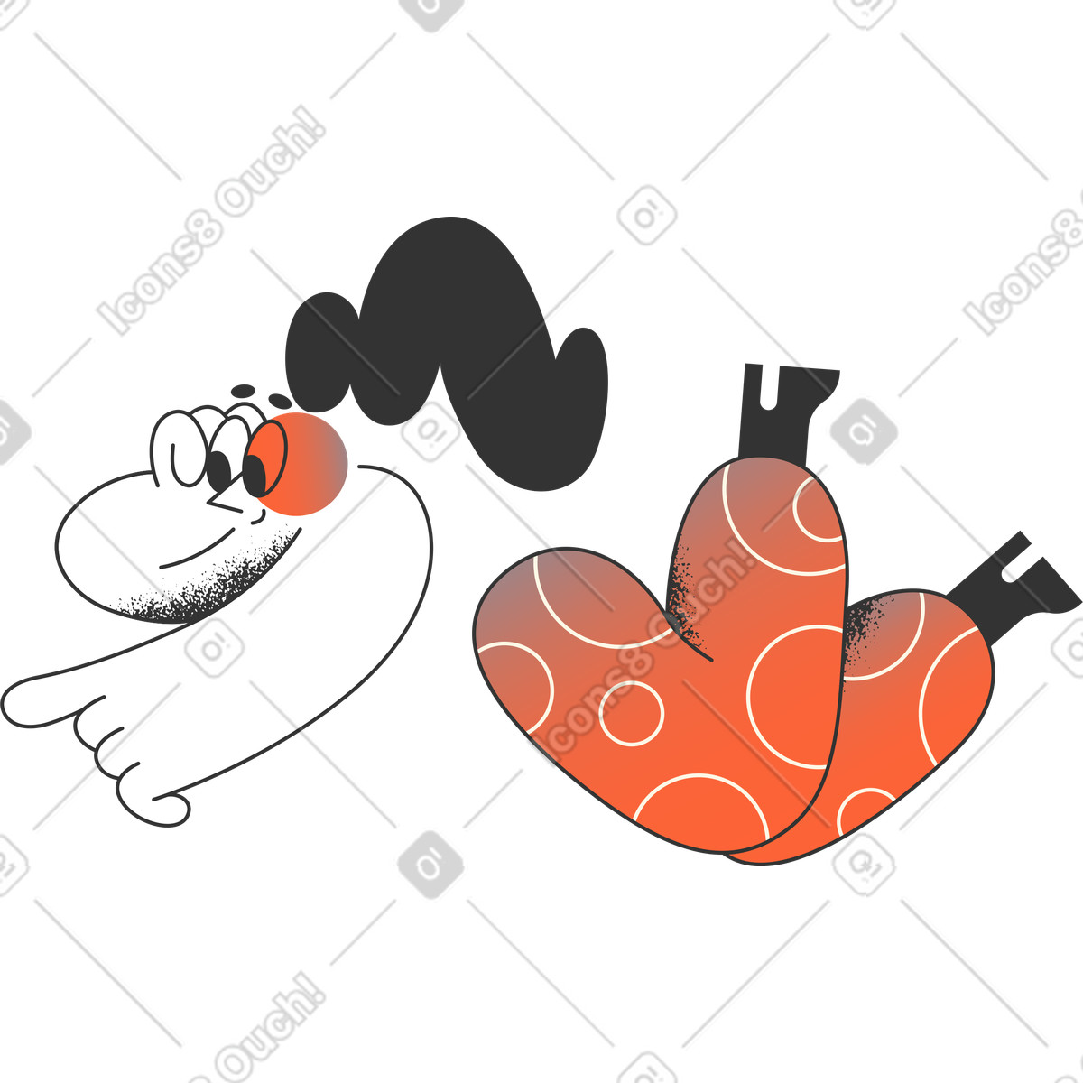 Girl illustration in PNG, SVG