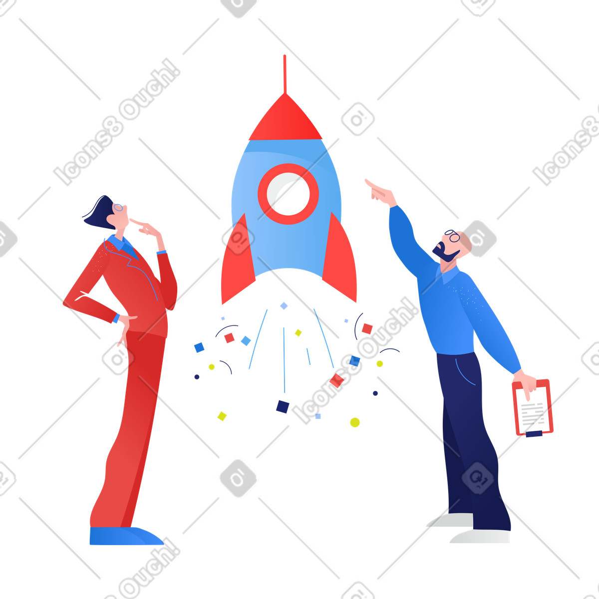 Start-up preparation illustrazione in stile Clip scarica in PNG, SVG