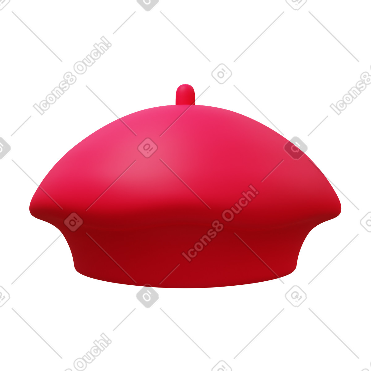 Ilustración Beret en estilo 3D Fluency a descargar en PNG y SVG