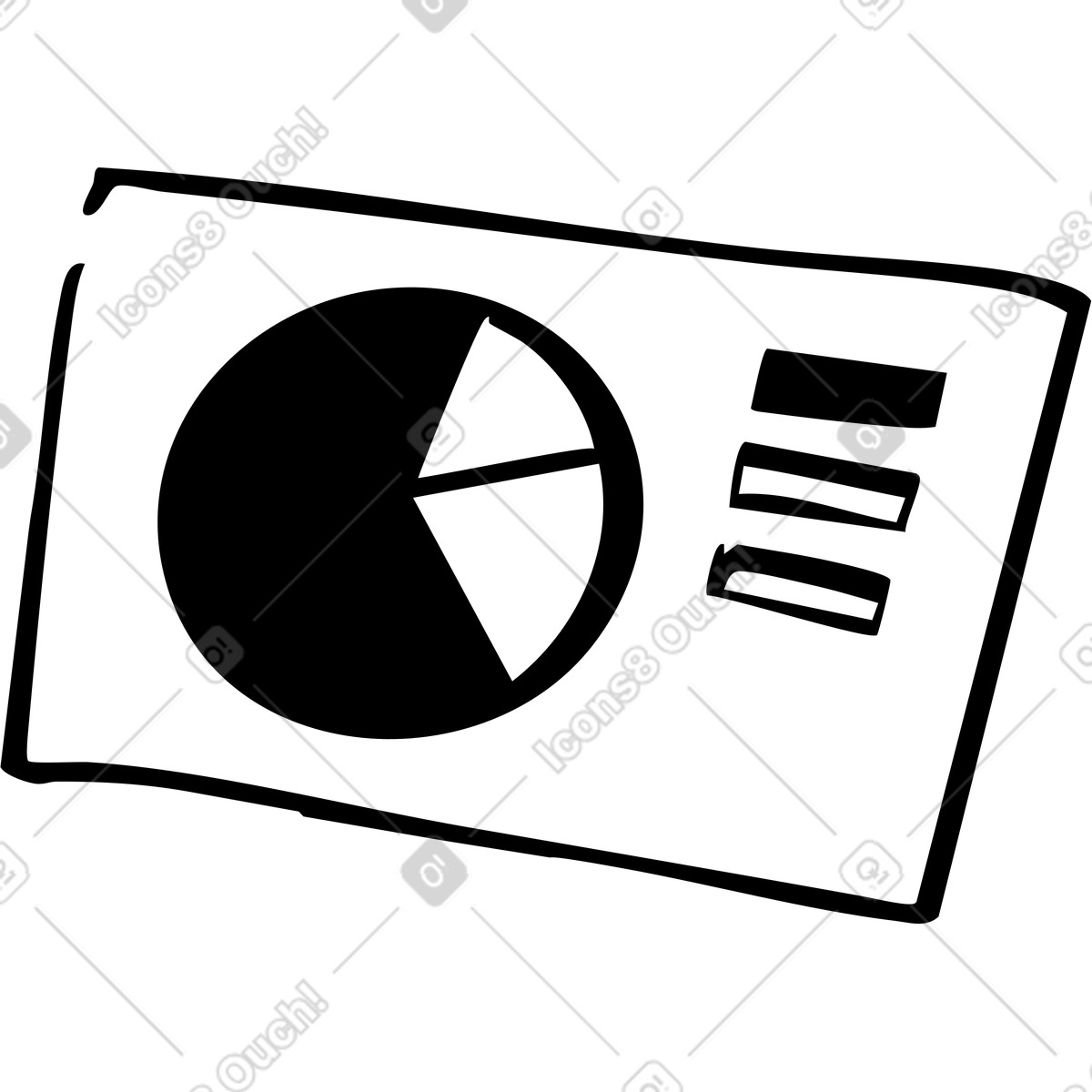 Ilustração de Análise gráfico pizza em no estilo Line para baixar em PNG, SVG
