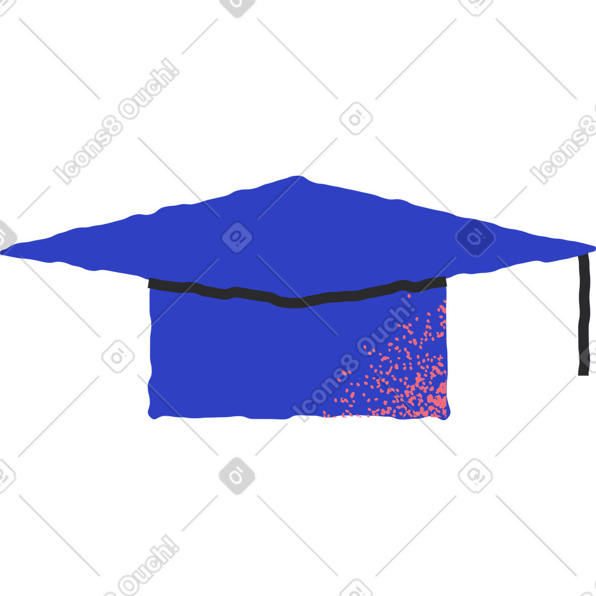Ilustración Gorro de graduación en estilo Pablo a descargar en PNG y SVG