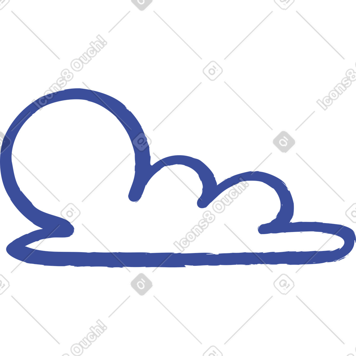 Cloud illustration in Lime style download in PNG, SVG
