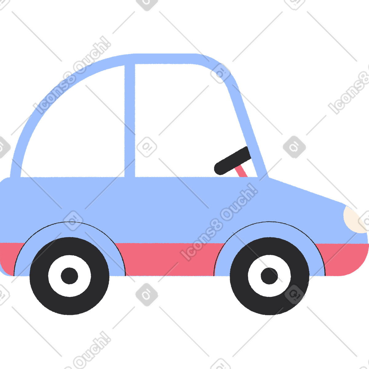Pablo スタイルの 車 のイラストをPNG、SVG形式でダウンロード