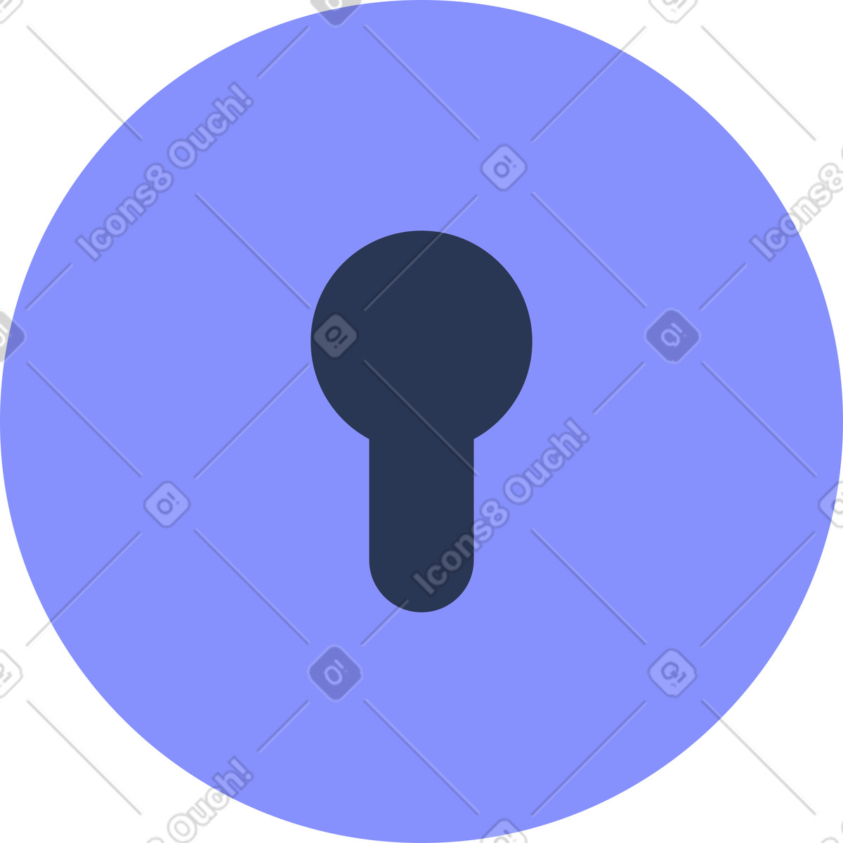 Ojo de cerradura illustration in Lucent style download in PNG, SVG