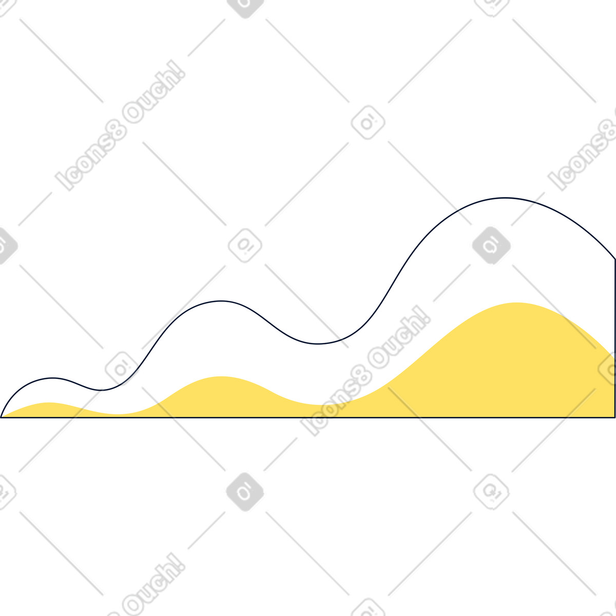 Waves illustration in Teal style download in PNG, SVG