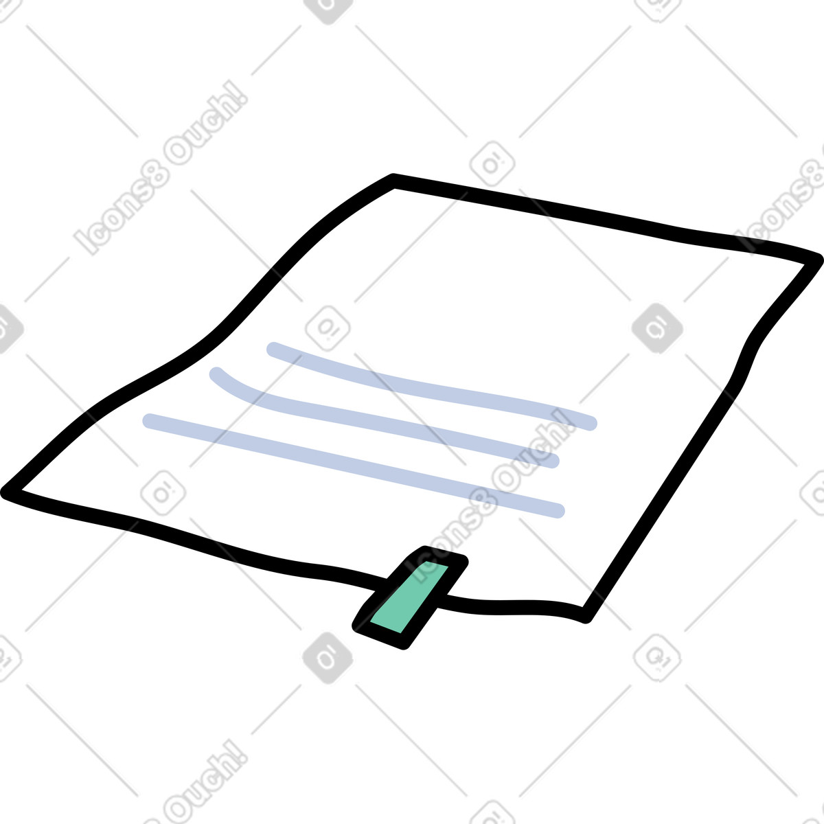 Foglio illustrazione in stile Notes scarica in PNG, SVG