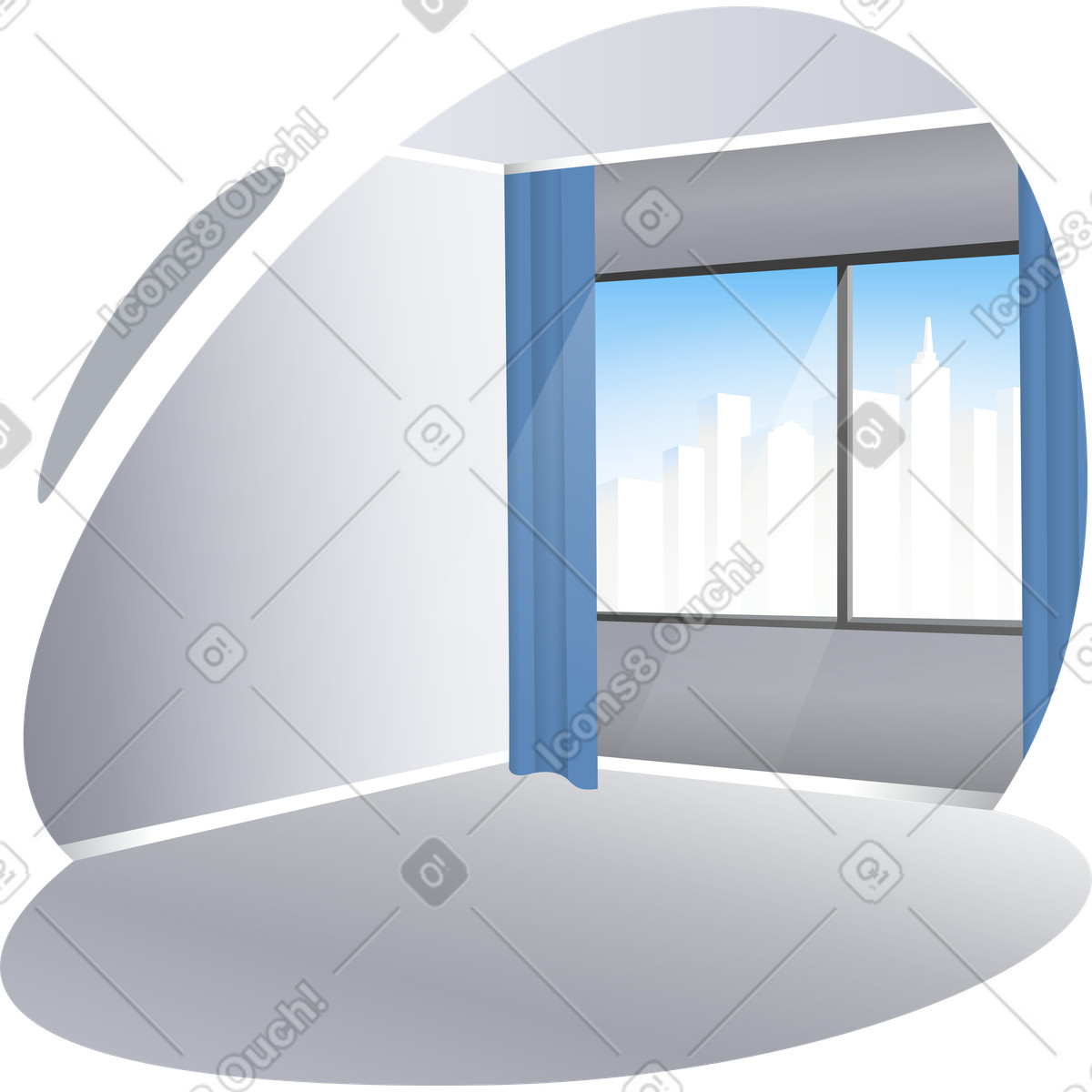 Background hospital illustration in Vivid style download in PNG, SVG