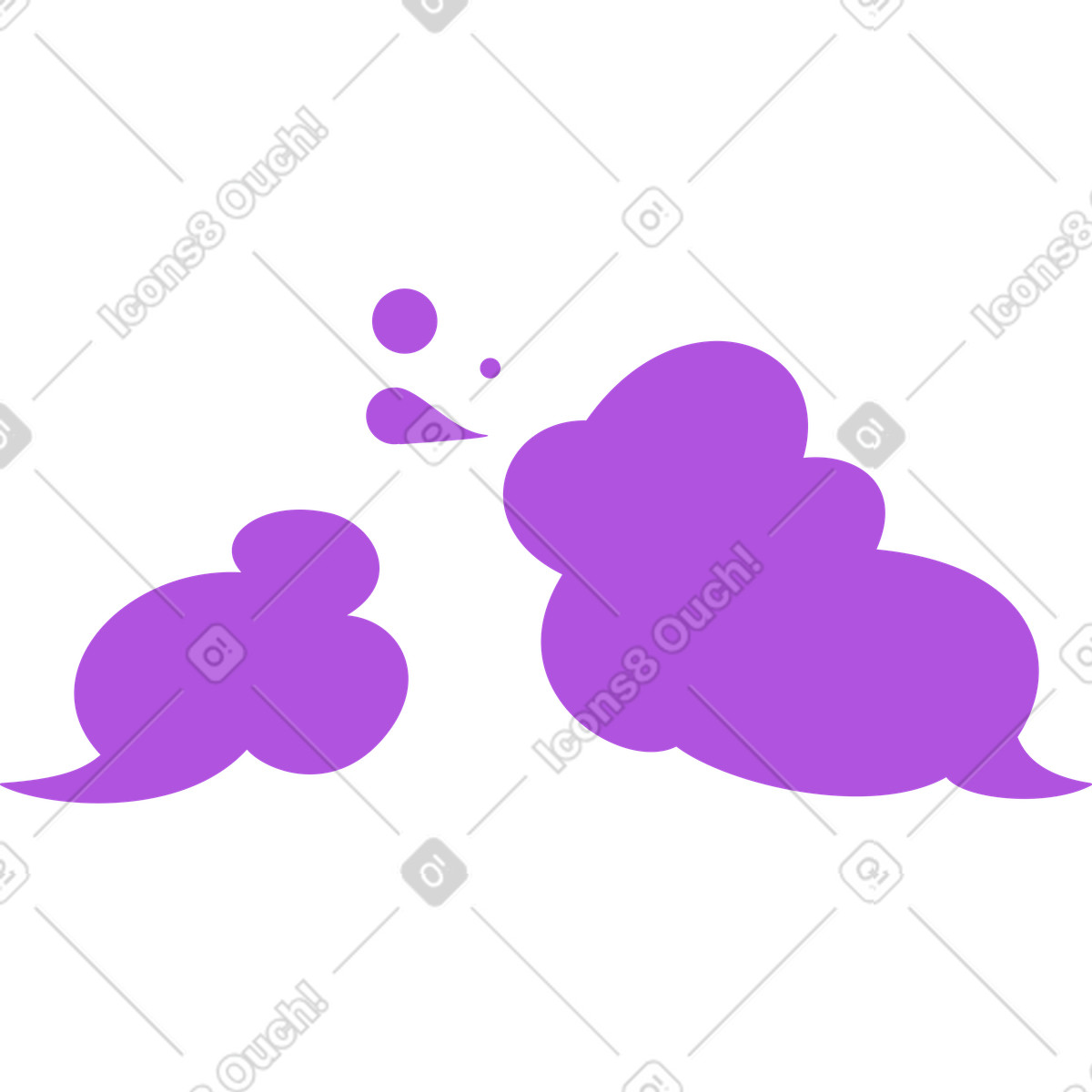 Rear dark purple drop illustration in Grapy style download in PNG, SVG