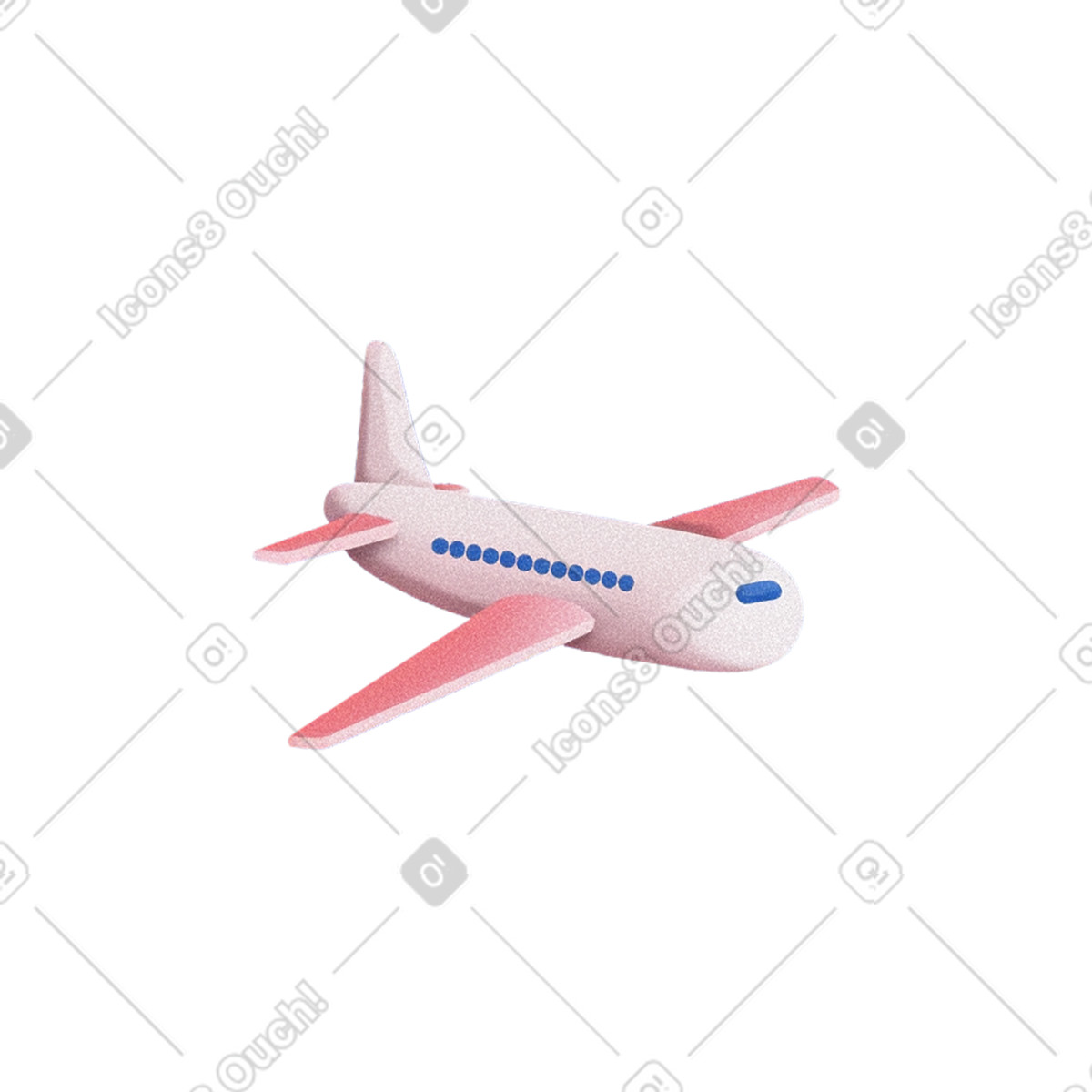 Grainy 스타일의 Airplane 일러스트레이션 PNG, SVG 다운로드