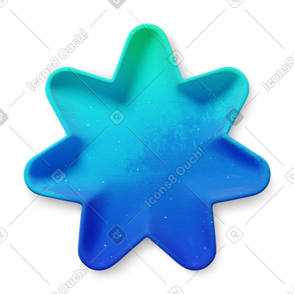 下载 3D Microsoft Fluent illustration 风格的 七芒星 插画，支持 PNG、SVG 格式