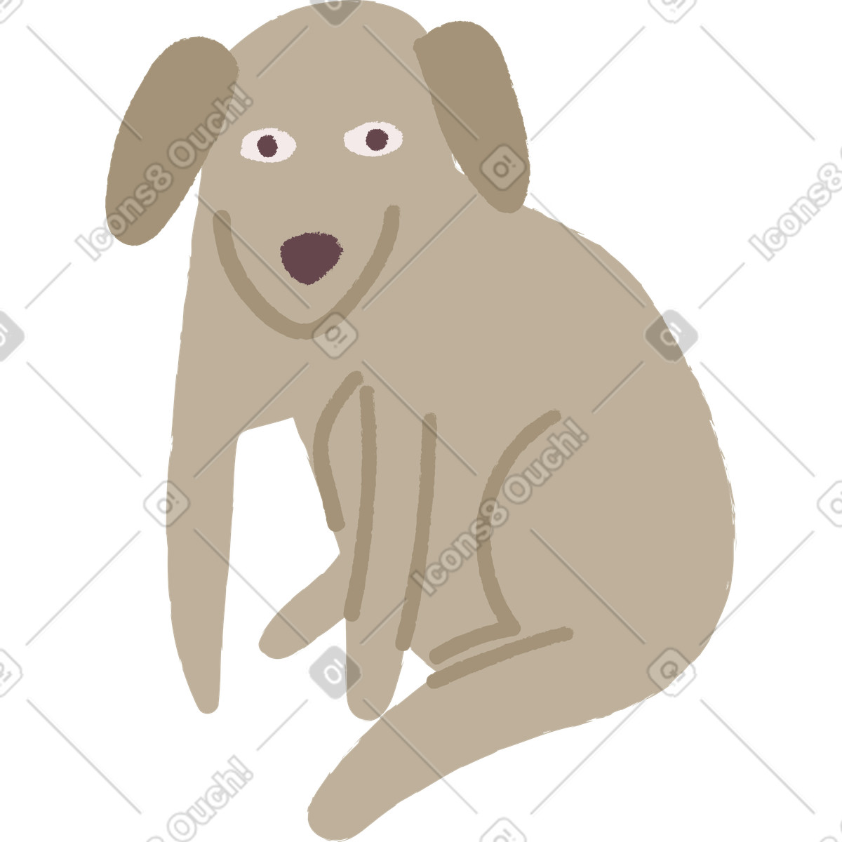 下载 Ginger Cat 风格的 狗 插画，支持 PNG、SVG 格式