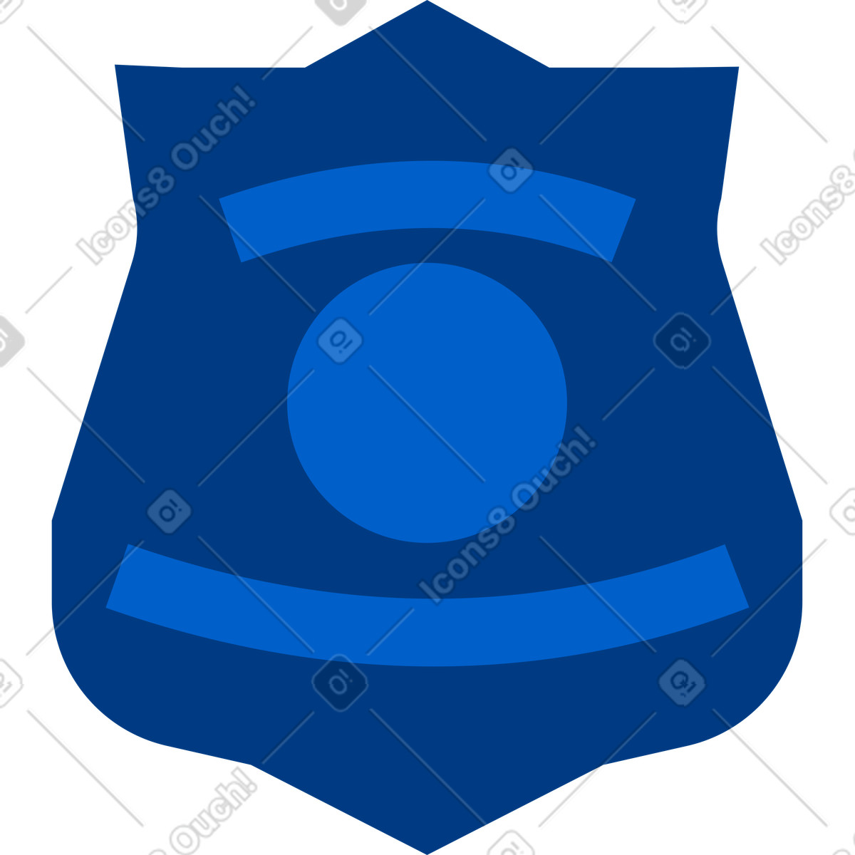 Police badge illustration in Urban style download in PNG, SVG