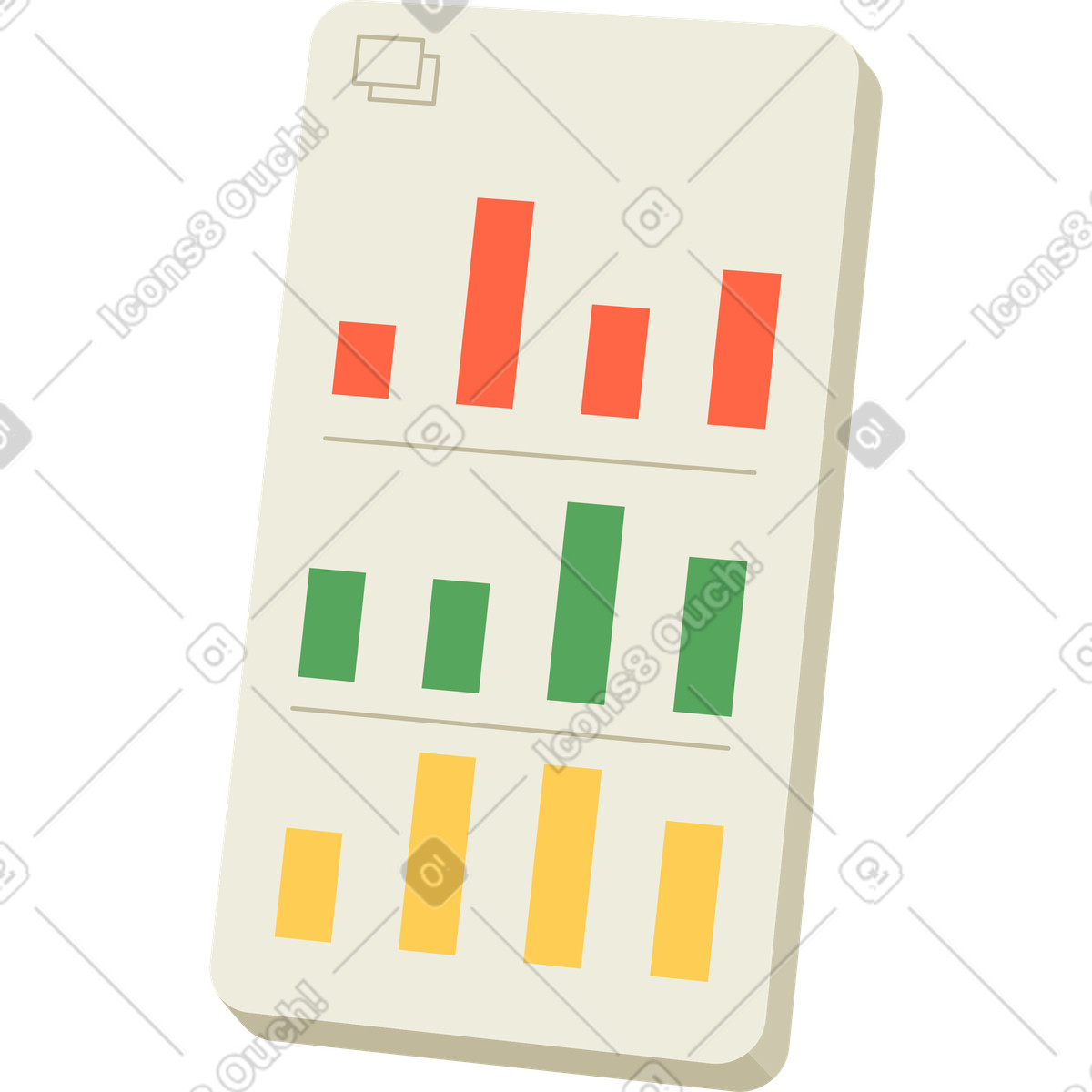Grafico multicolore illustrazione in stile Social scarica in PNG, SVG