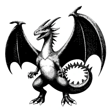 A vintage-style poster featuring Charizard in a bold, heroic pose