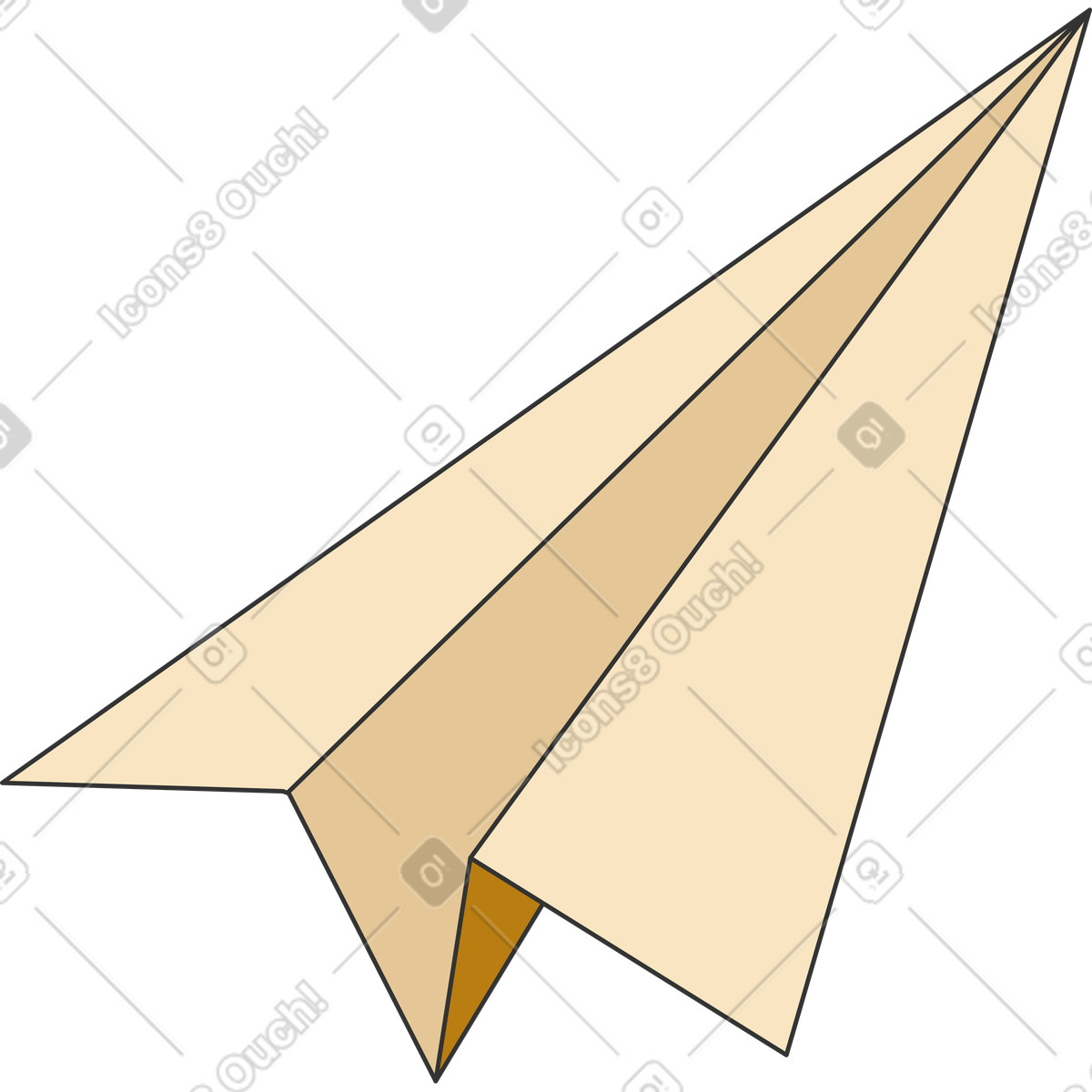 Kit スタイルの 紙飛行機 のイラストをPNG、SVG形式でダウンロード