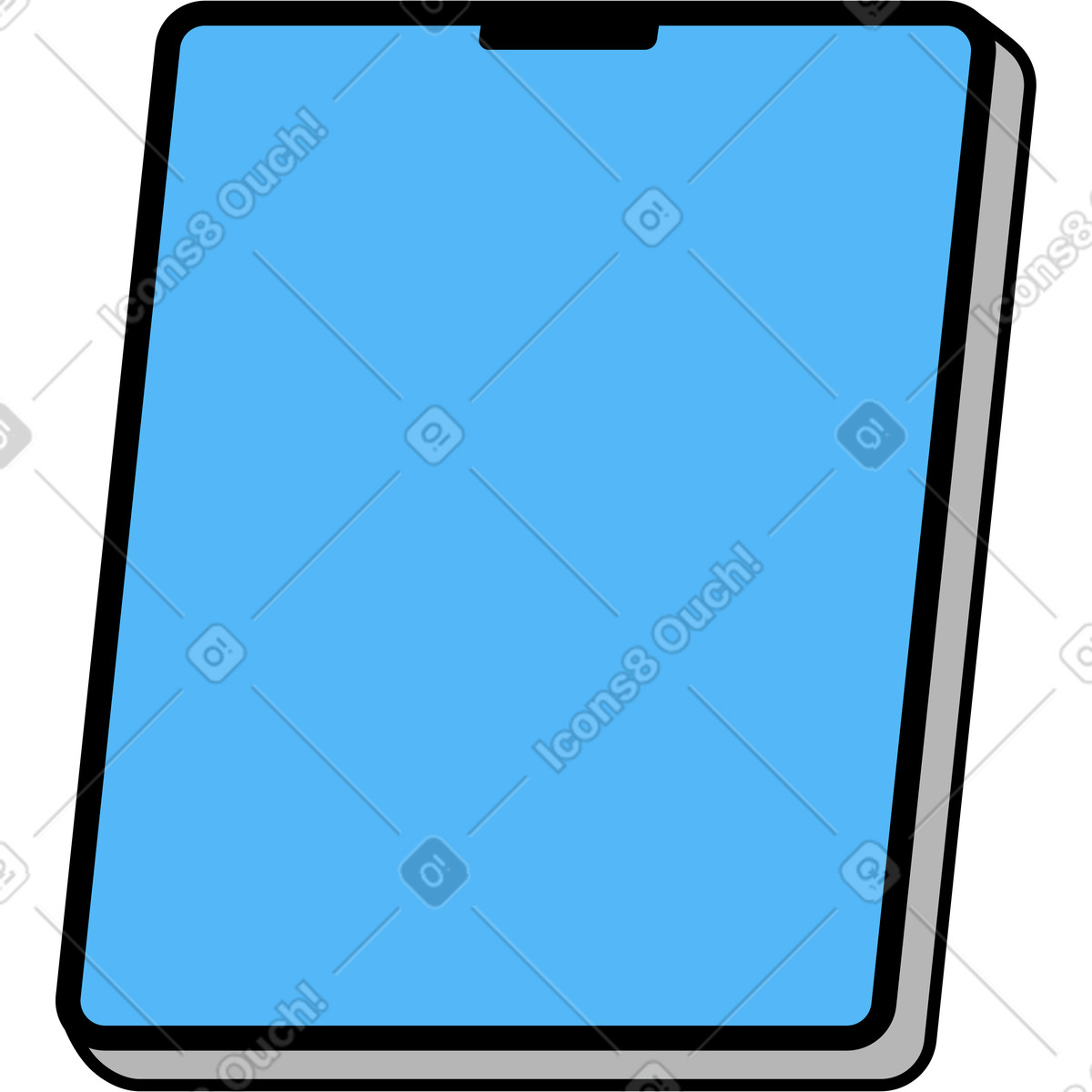 Kindy スタイルの タブレット のイラストをPNG、SVG形式でダウンロード
