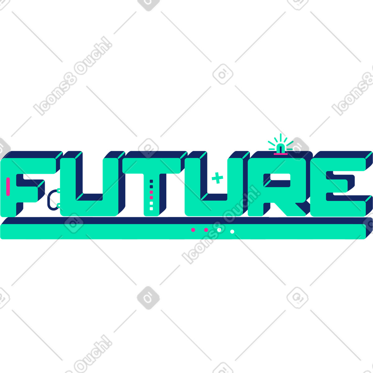 Cyborg 스타일의 Lettering future 일러스트레이션 PNG, SVG 다운로드