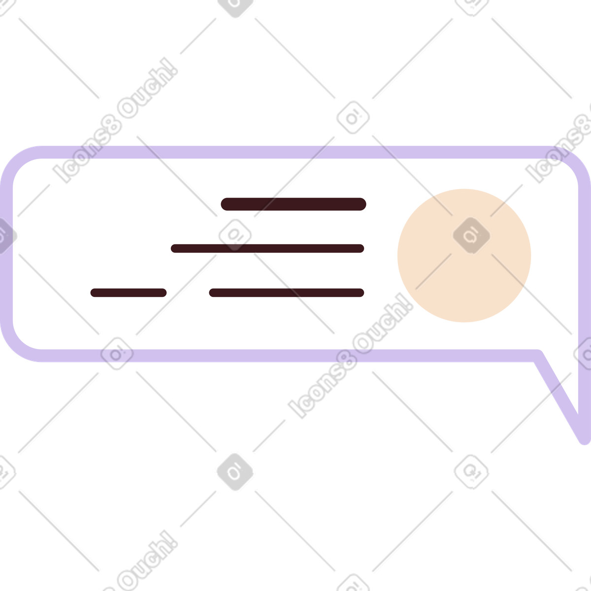 Message illustration in Folks style download in PNG, SVG