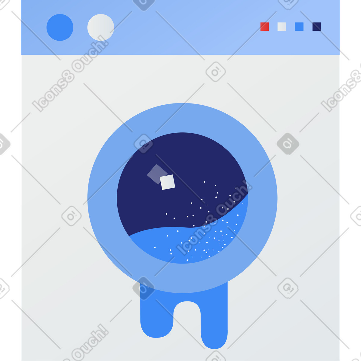 Illustration Machine à laver cassée dans le style Clip télécharger aux formats PNG, SVG