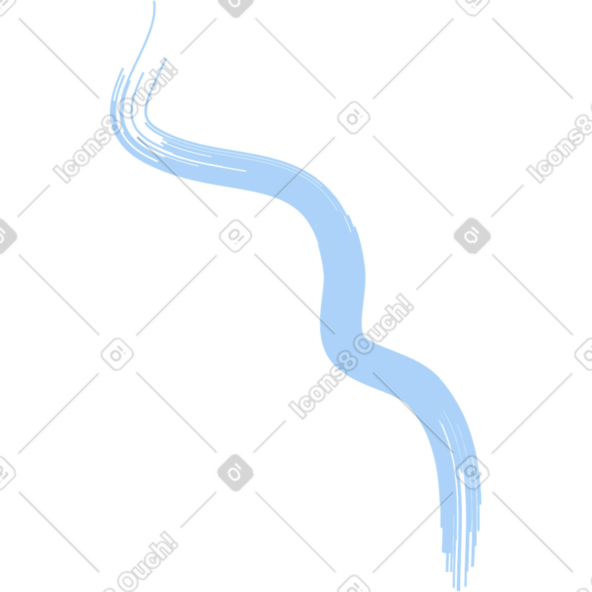 Grain 스타일의 Grey wave stroke 일러스트레이션 PNG, SVG 다운로드