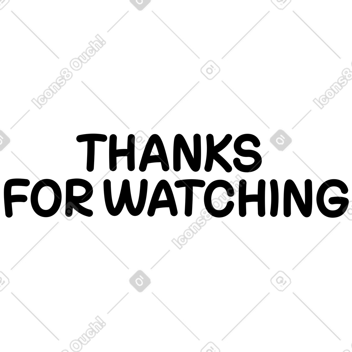 Scritte grazie per la visione illustrazione in stile Jelly scarica in PNG, SVG