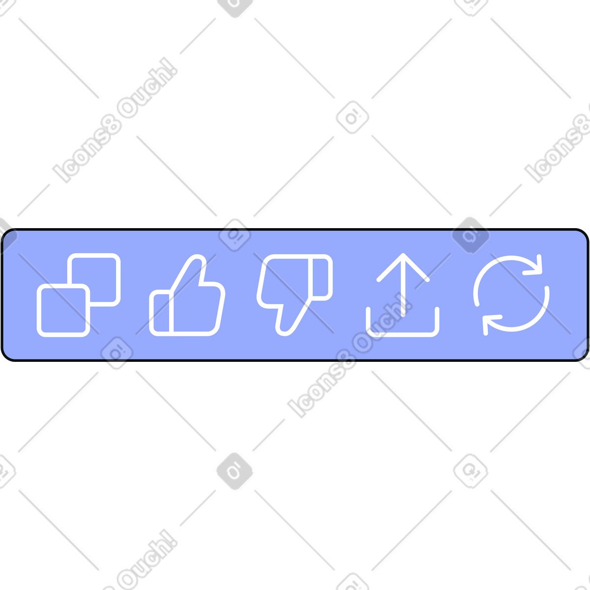 Communication options panel illustration in Teko style download in PNG, SVG