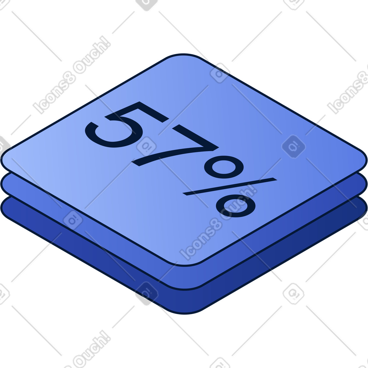 Neat スタイルの パーセント付きのタイルの積み重ね のイラストをPNG、SVG形式でダウンロード