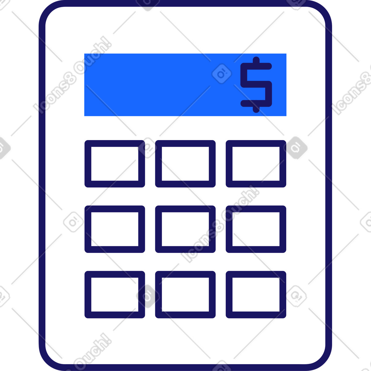 Calcolatore di conti illustrazione in stile Matey scarica in PNG, SVG