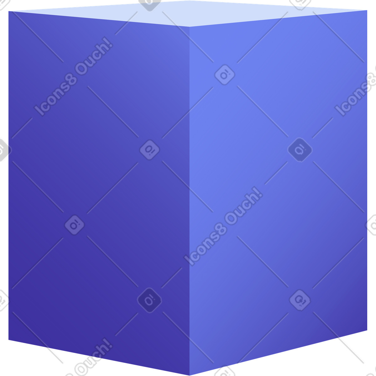 Cube illustration in Levels style download in PNG, SVG