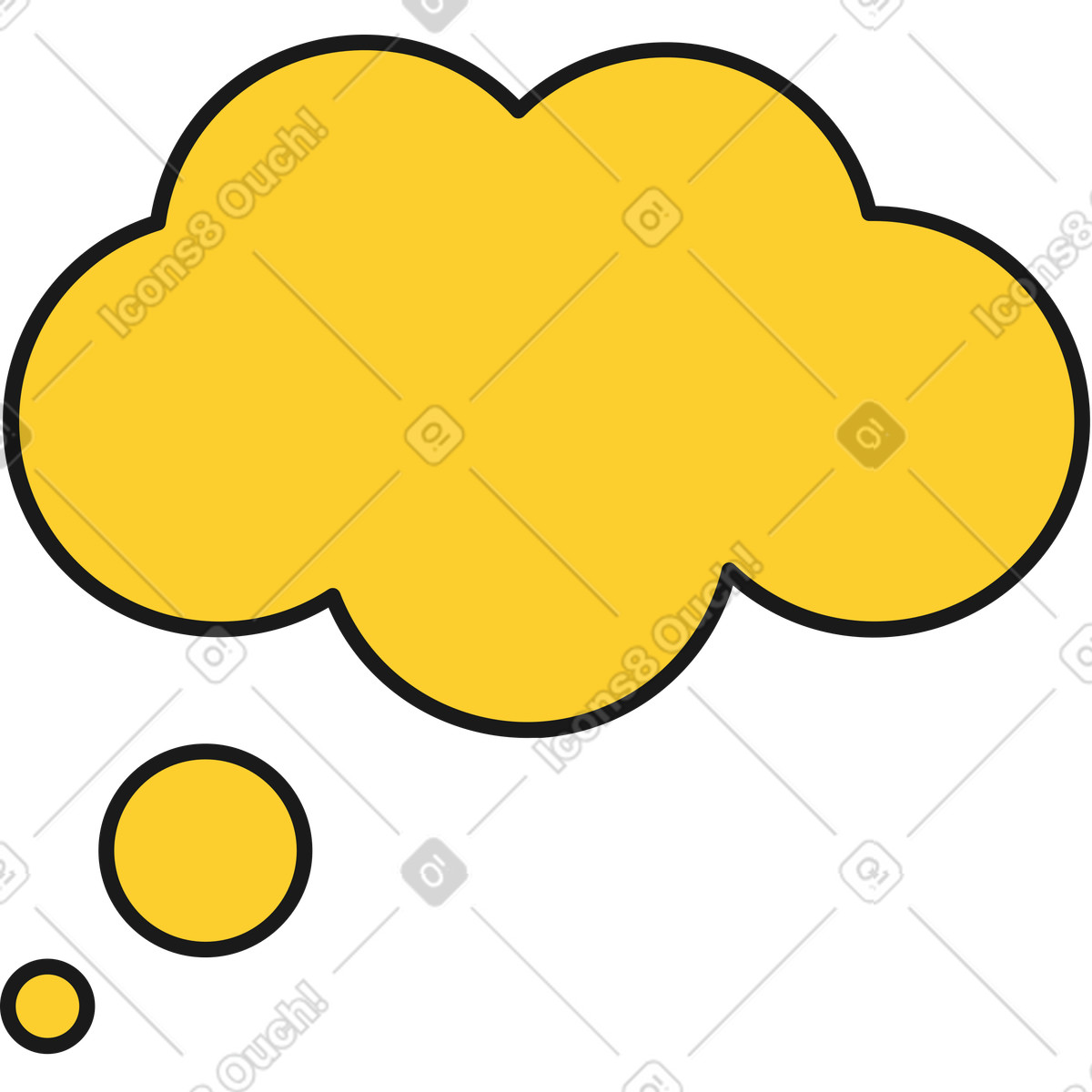Bolla di pensiero s illustrazione in stile Taxi scarica in PNG, SVG