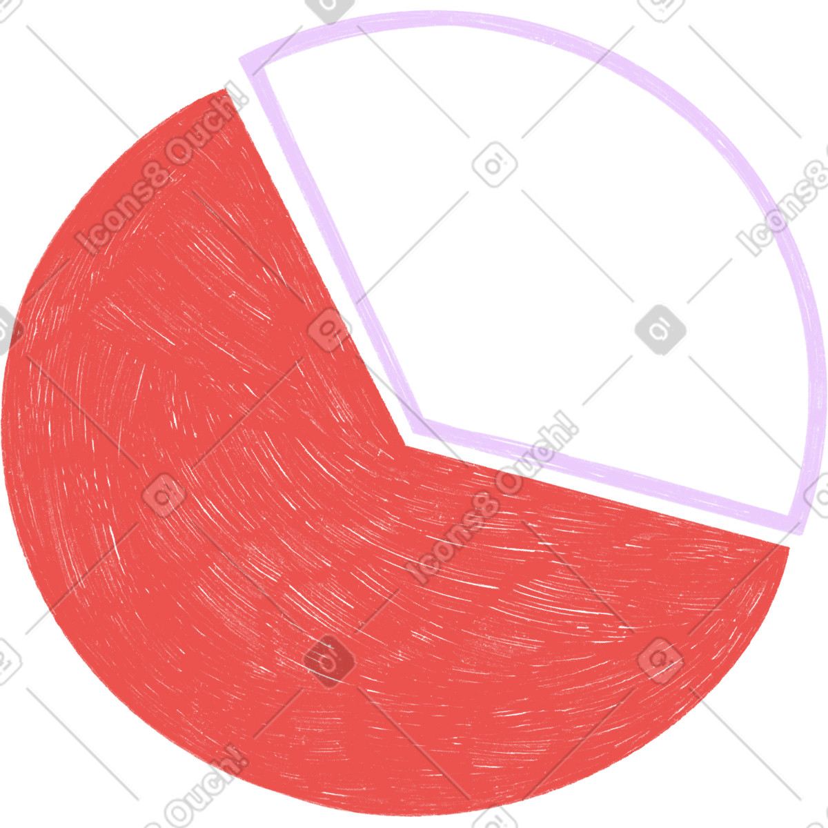 Biro 스타일의 Graph in a circle 일러스트레이션 PNG, SVG 다운로드