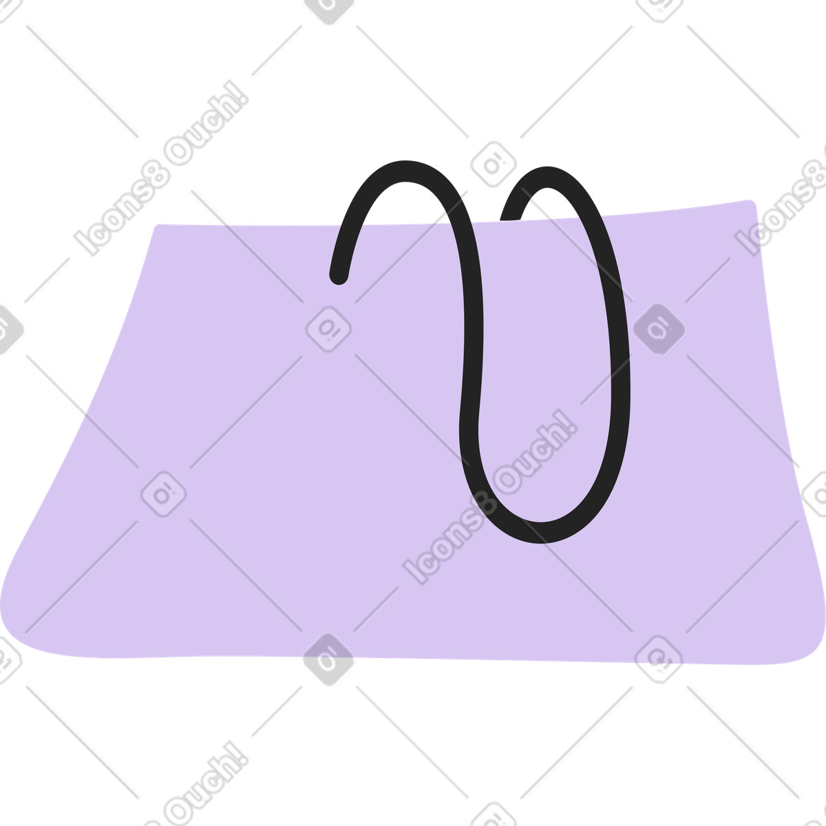Ilustração de Bolsa macia em no estilo Sammy Line para baixar em PNG, SVG