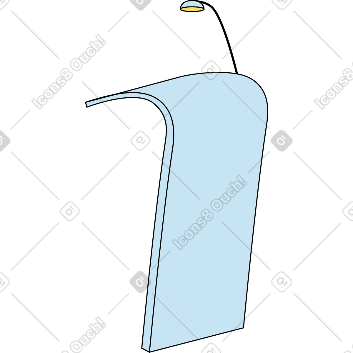 Tribun-Illustration im Kindy-Stil als Download in PNG, SVG