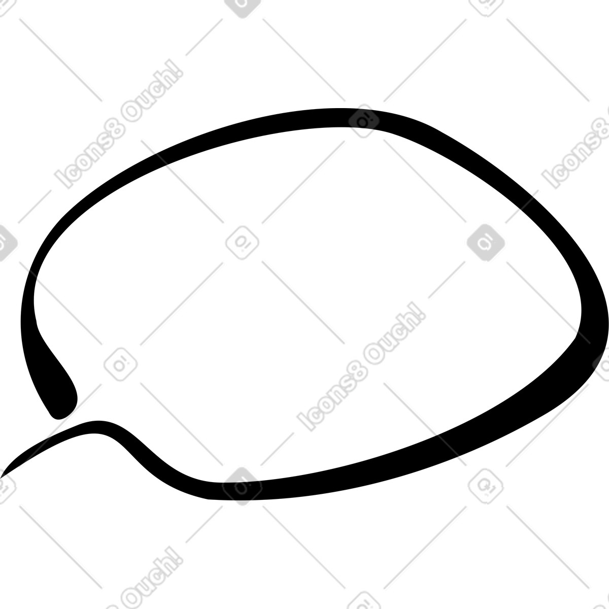 Speech bubble illustration in Line style download in PNG, SVG