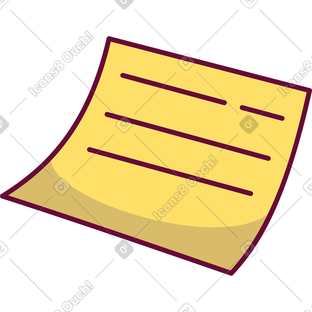 Small piece of paper recipe illustrazione in stile Handy scarica in PNG, SVG