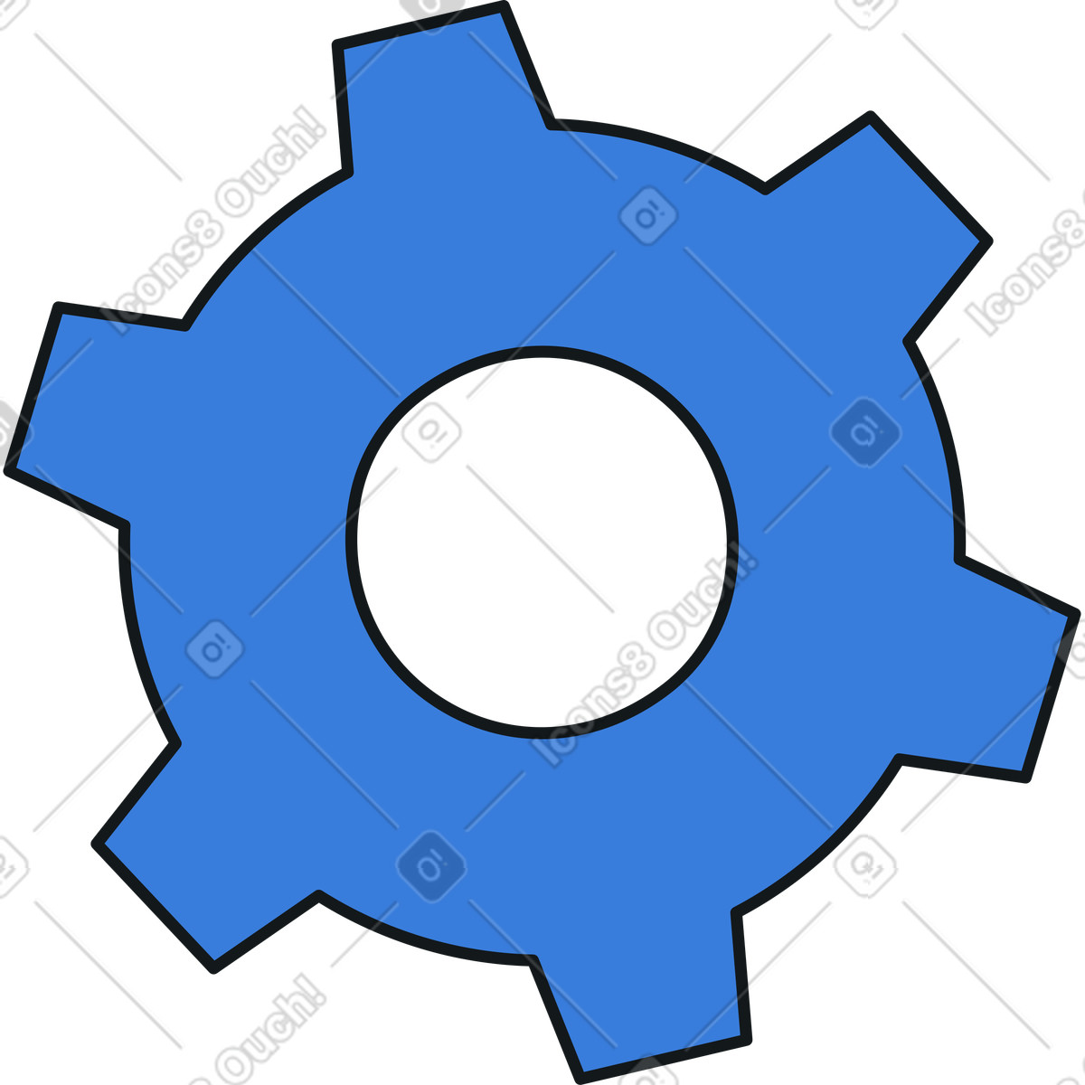Illustration Petit engrenage dans le style Midnight à télécharger aux formats PNG, SVG