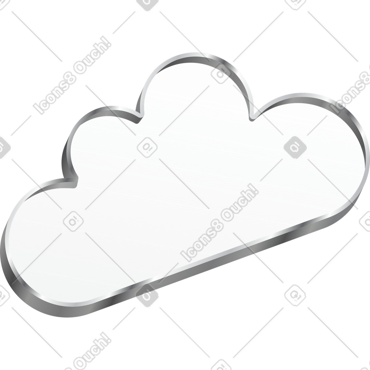 Transparent cloud illustration in Token style download in PNG, SVG
