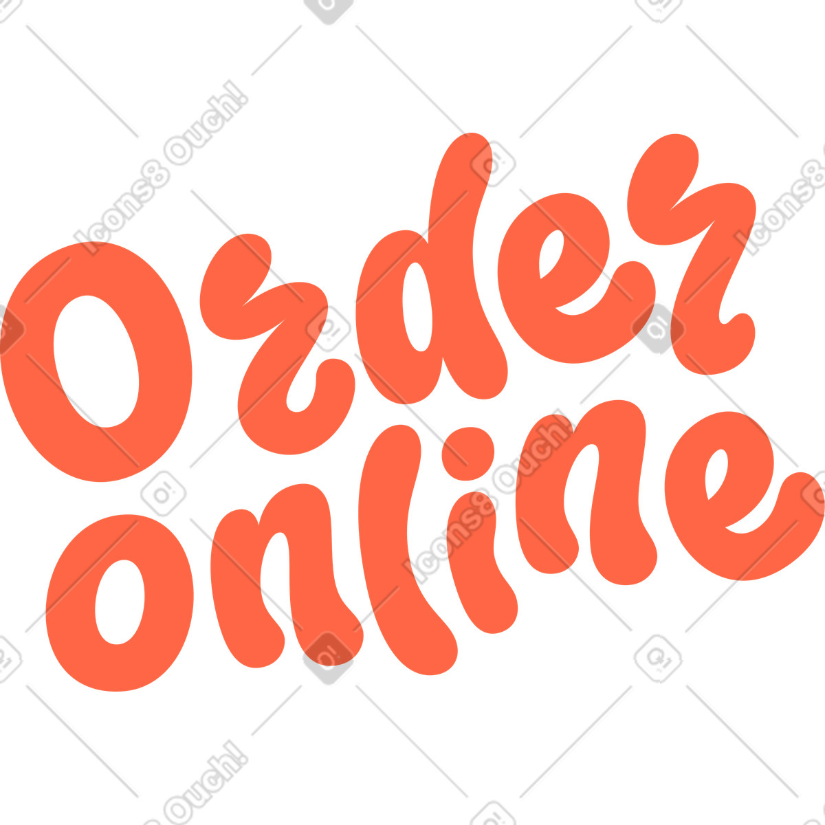 Ilustração de Texto on-line pedido letras em no estilo Social para baixar em PNG, SVG