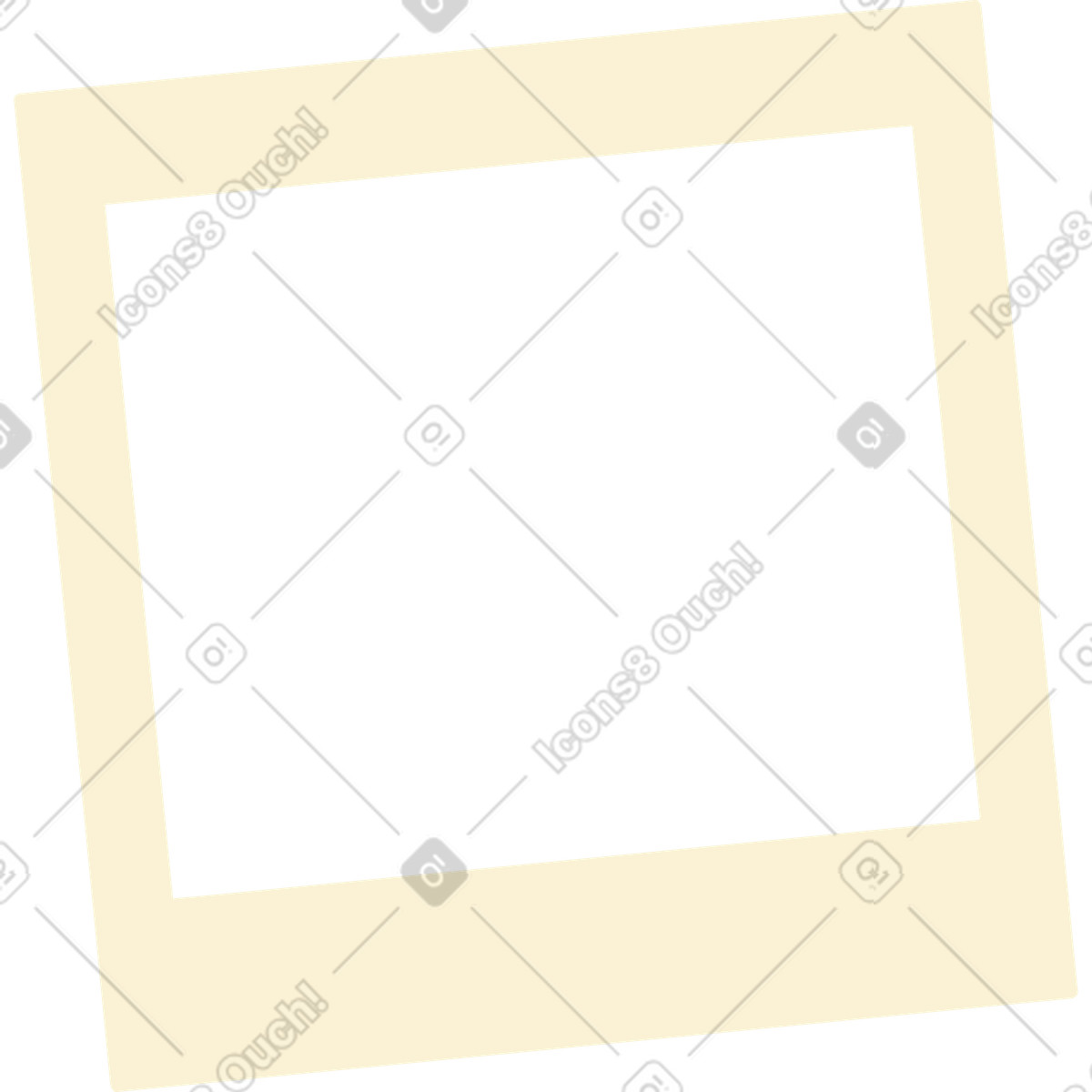 Иллюстрация Бежевая фоторамка в PNG и SVG