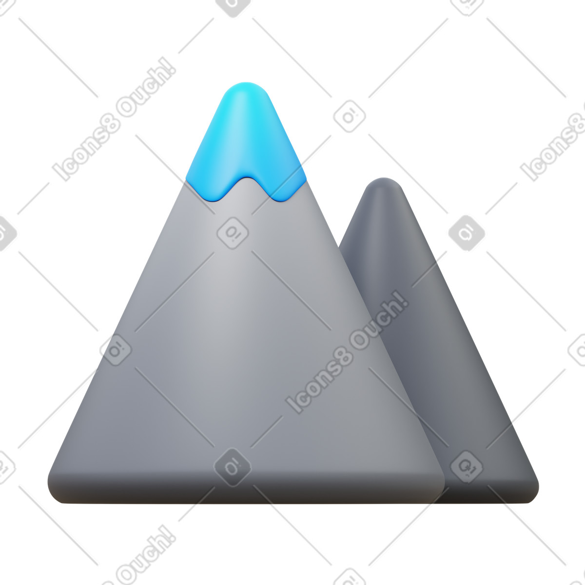 Mountain illustrazione in stile 3D Fluency scarica in PNG, SVG