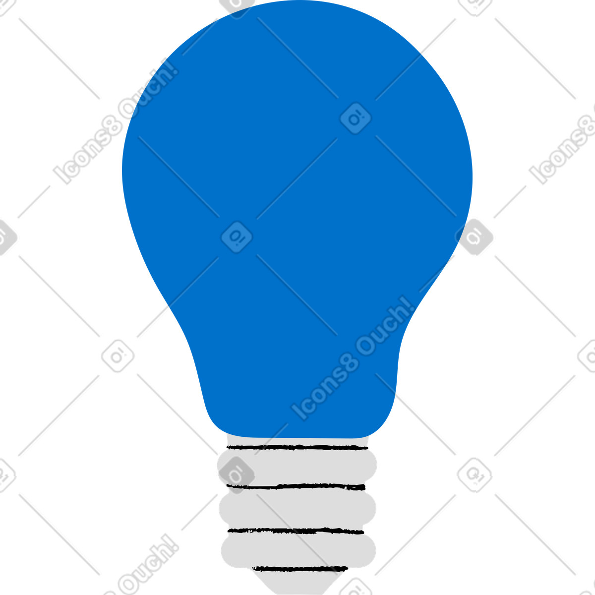 Light bulb illustration in PNG, SVG