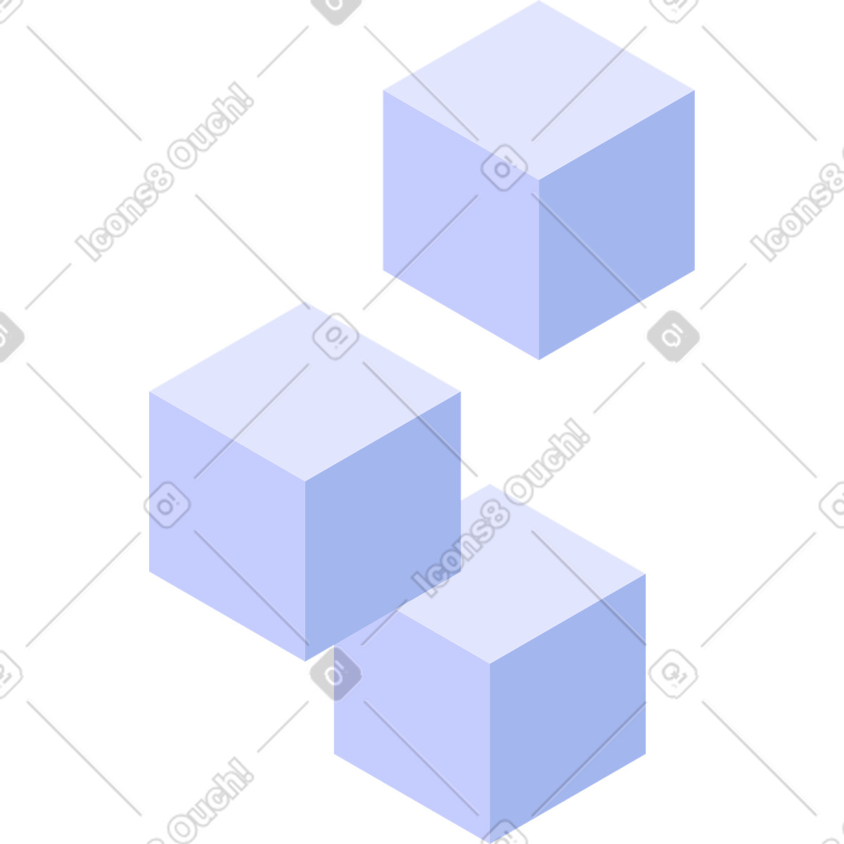 Ilustração de Cubos em no estilo Quantum para baixar em PNG, SVG