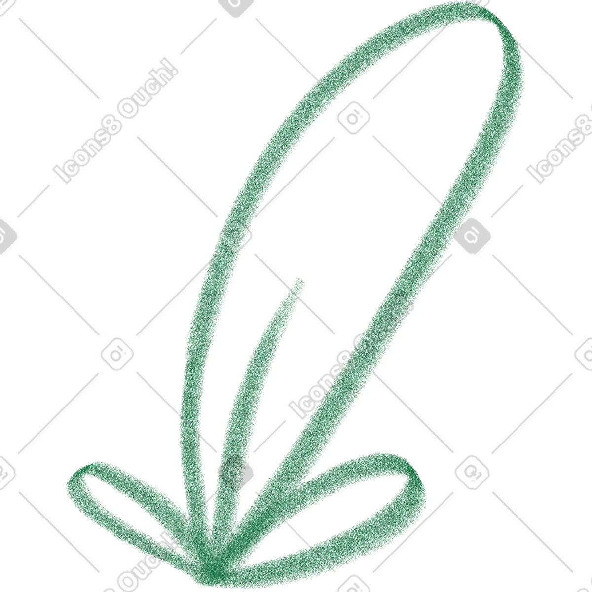 Иллюстрация Green leaf в стиле Doodle — скачать в форматах PNG, SVG