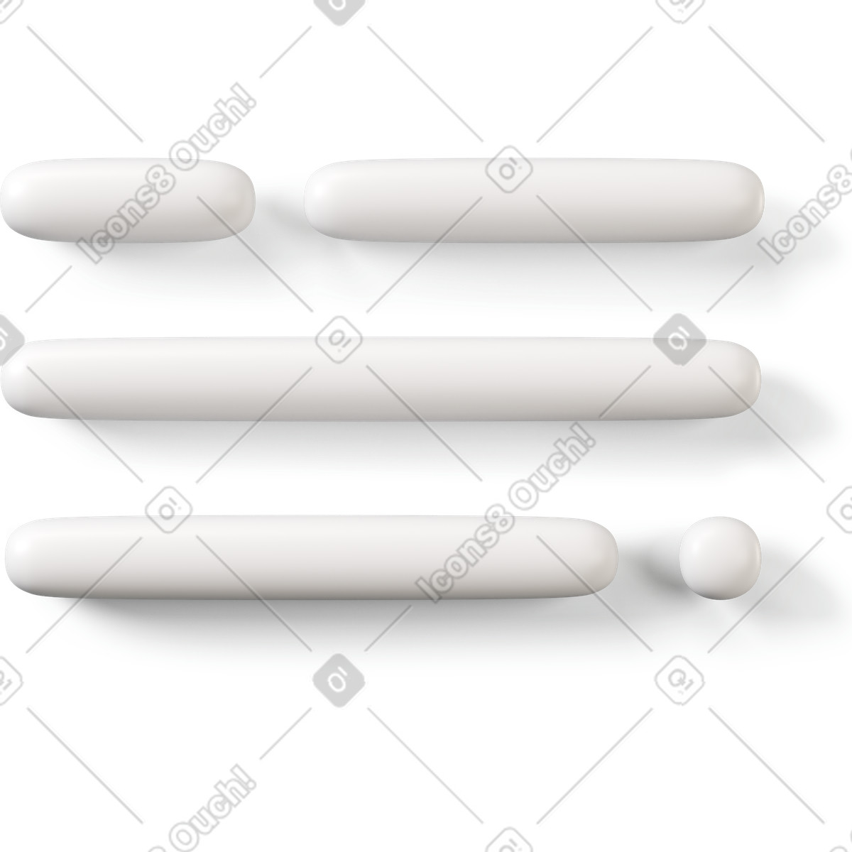 Ilustração de Ícone texto branco em no estilo 3D Buddy para baixar em PNG, SVG