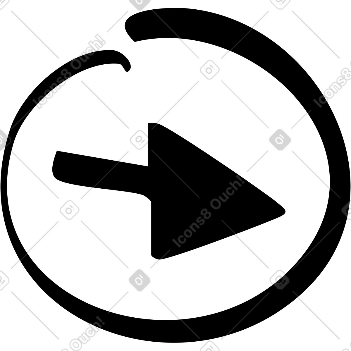 Button with arrow illustration in Line style download in PNG, SVG