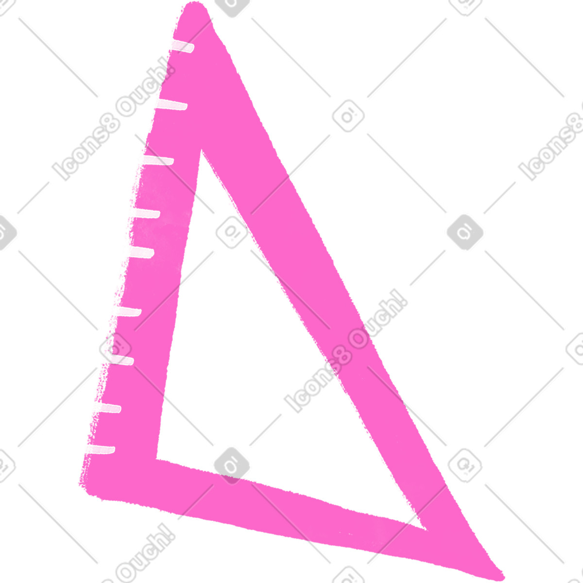 Ilustración Pink set square en estilo Inky a descargar en PNG y SVG