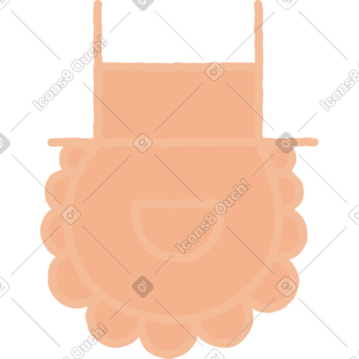 Apron illustration in Stripy style download in PNG, SVG